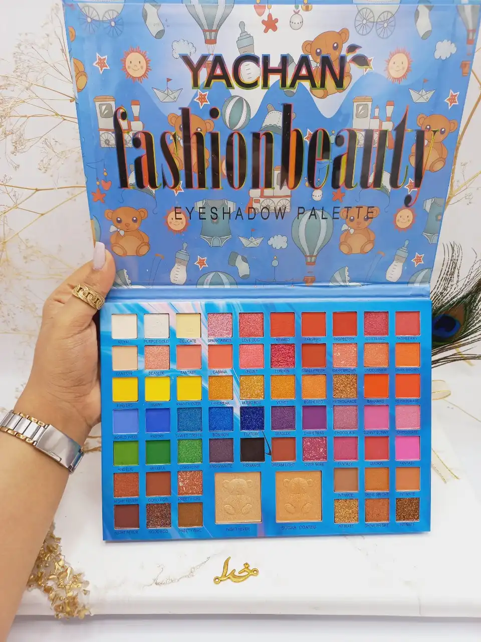 پالت سایه چشم ۶۴ رنگ برند فشیون بیوتی fashion beauty کد YC389
