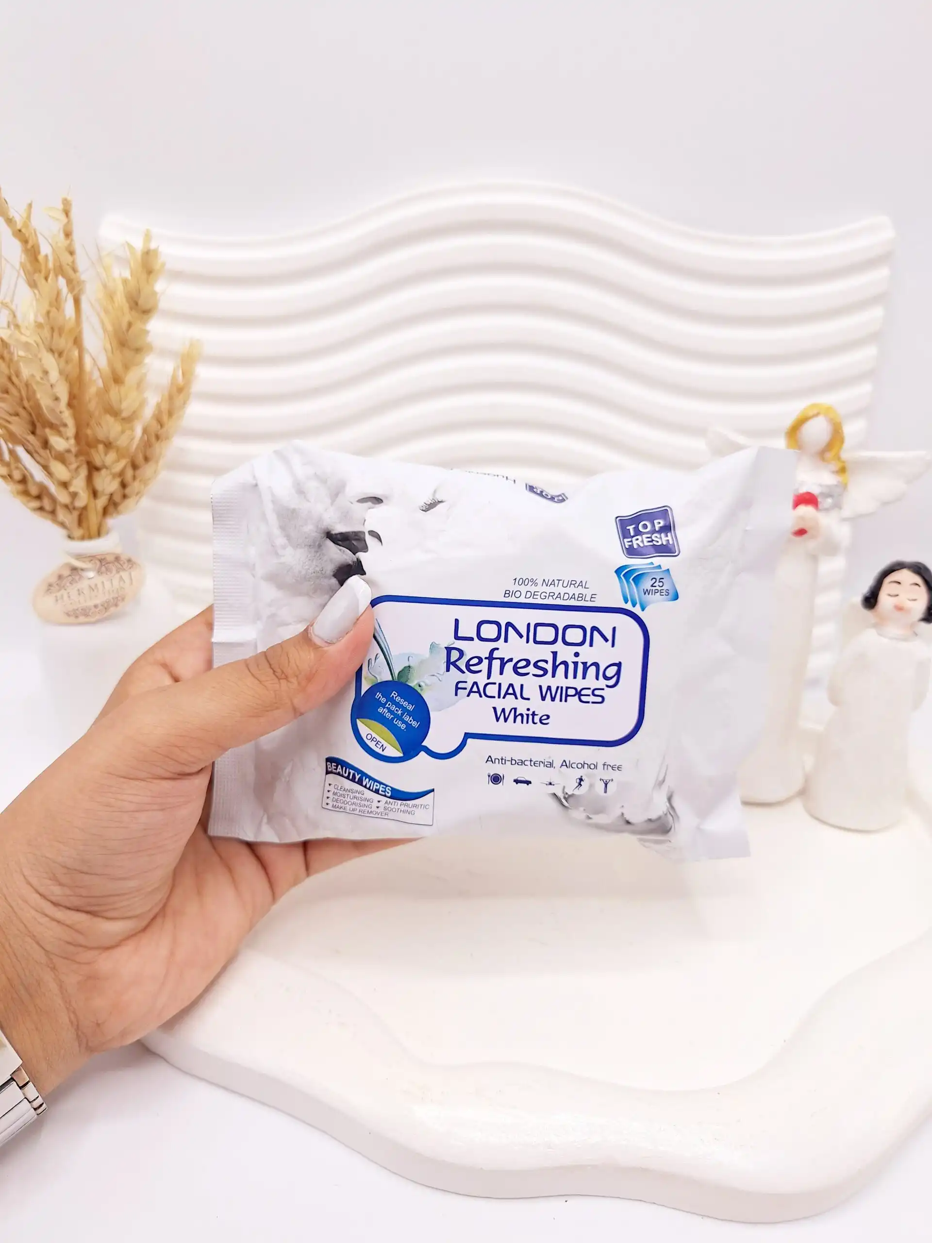 دستمال مرطوب اسانس گل Jasmine 25 عددی کد 0050