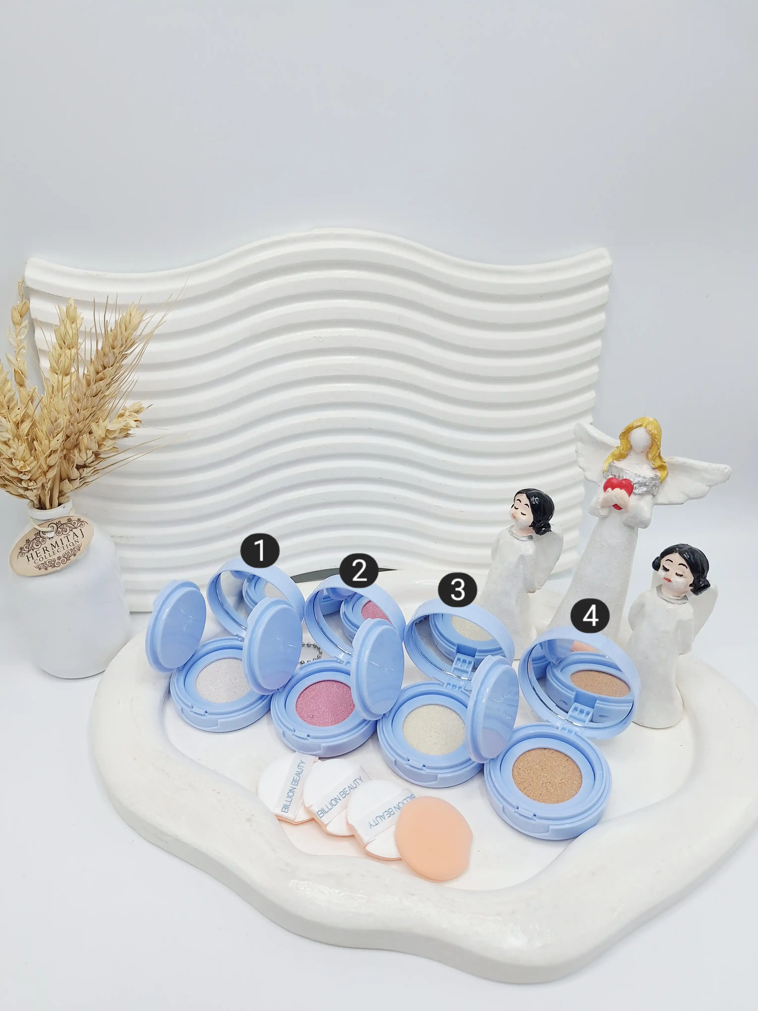 هایلایتر کوشنی پد دار و درخشان برند BILLION BEAUTY کد 70117
