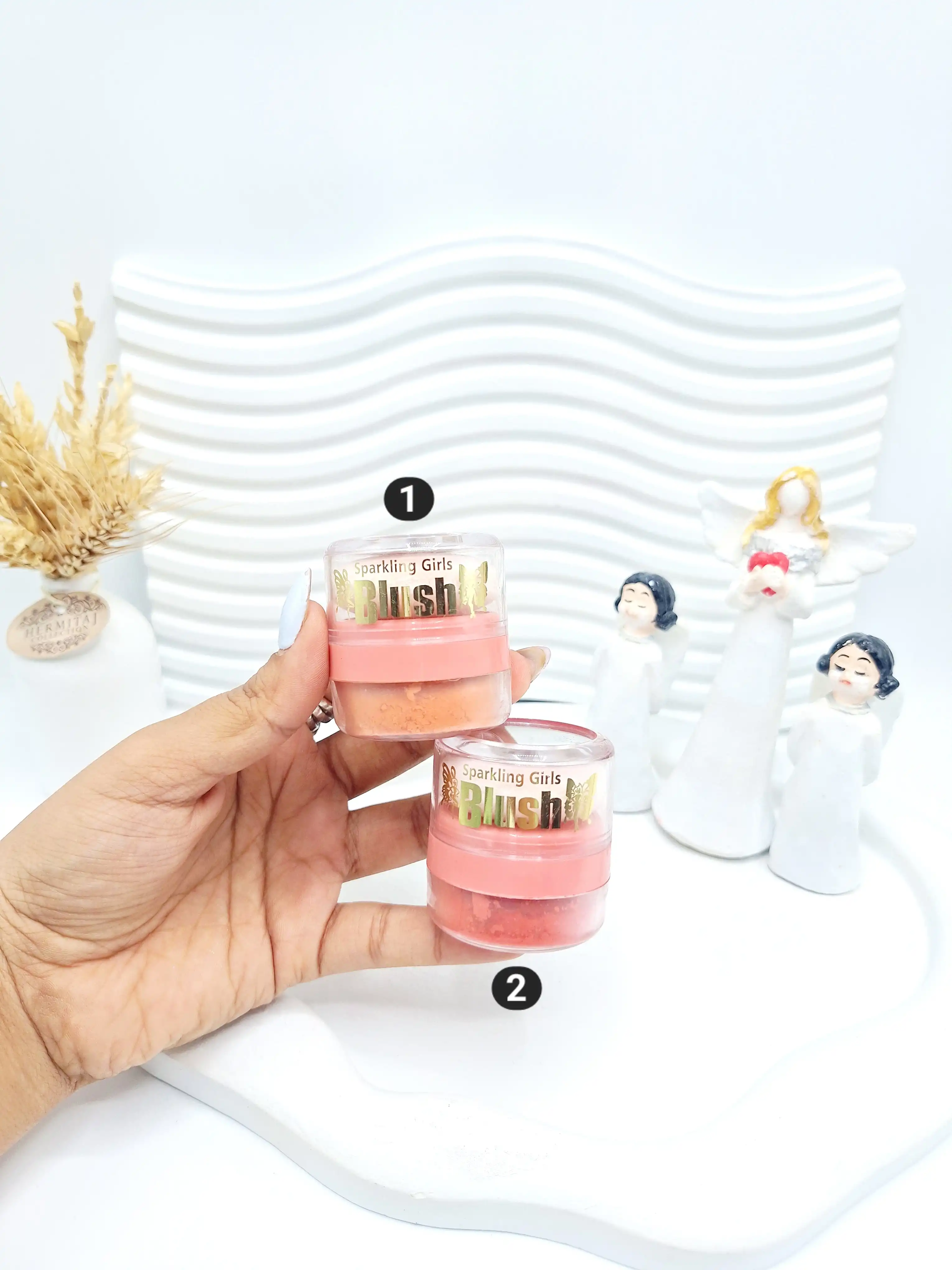 رژ گونه پودری پد دار مدل فرشته آنجل